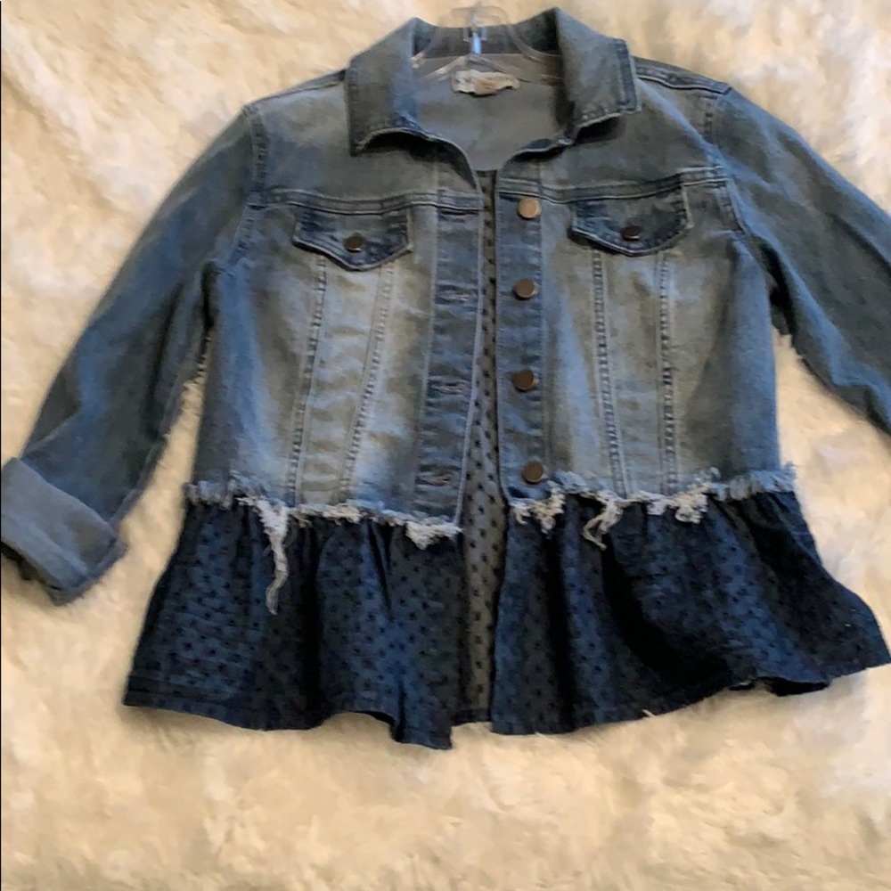 Peplum Jean Jacket